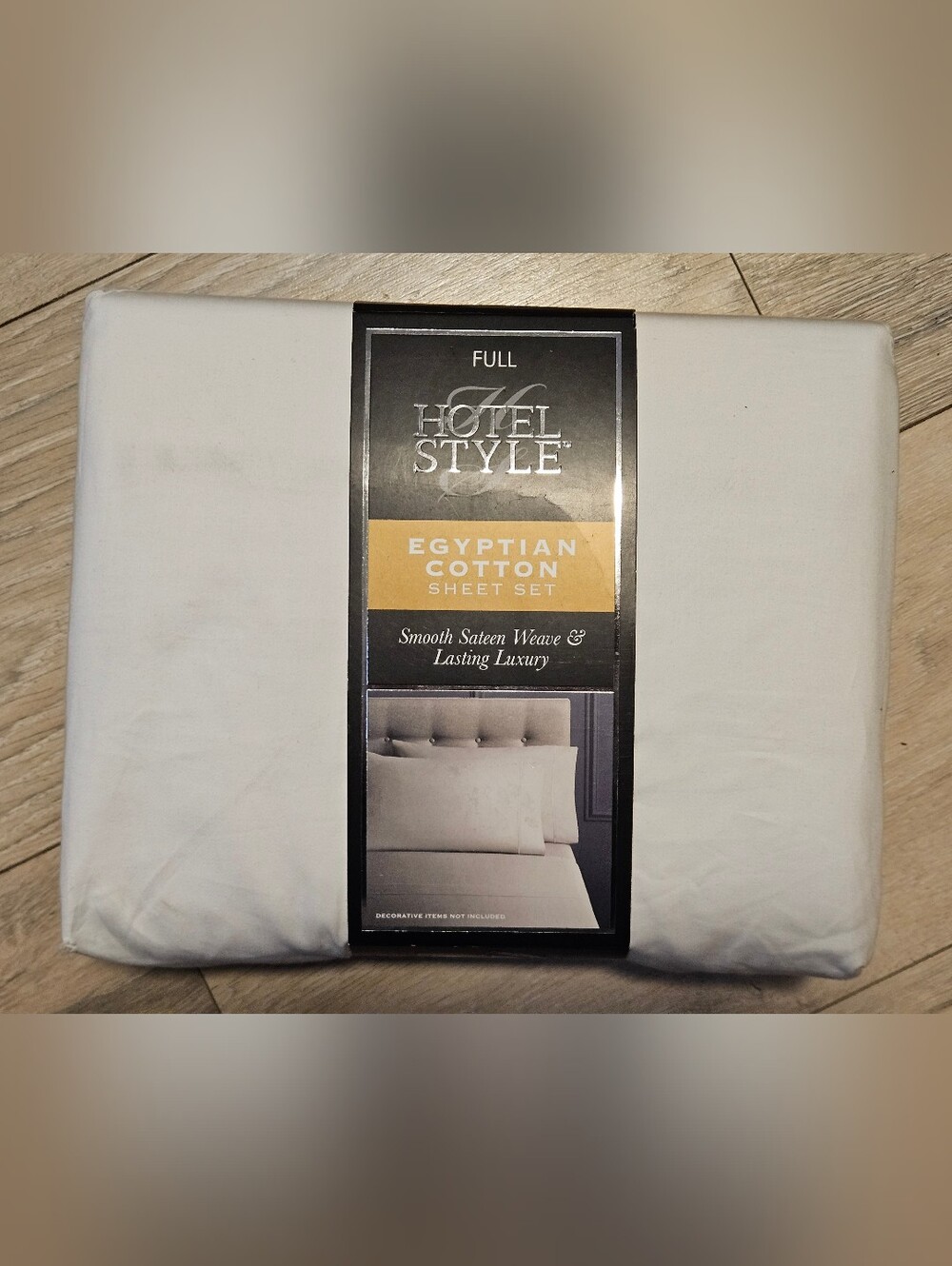 Hotel Style 600 Thread Count Full Egyptian Cotton Sheet Set Gypsum NIP